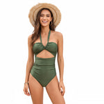 Halterneck Cutout Swimsuit