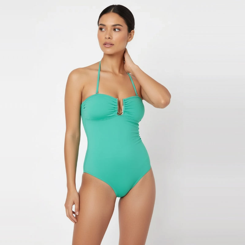 Green Tie Up Swimsuit