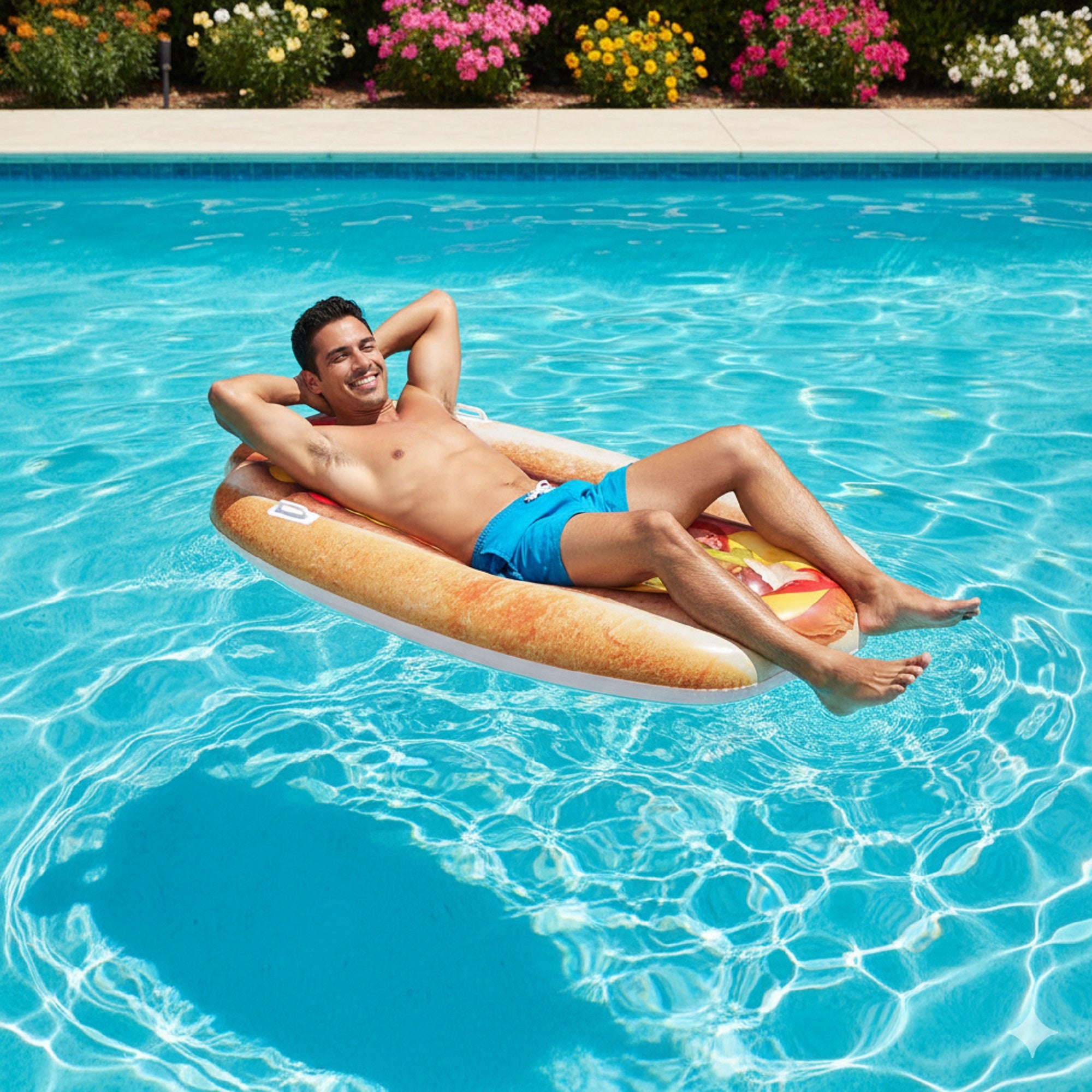 Jumbo Hot Dog Inflatable Pool Float - Main Image