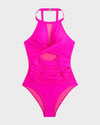 High Neck Tummy Control One Piece