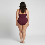 Brick Red Front Cutout Swimsuit