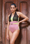 Night Mesh Halter Tie Swimsuit