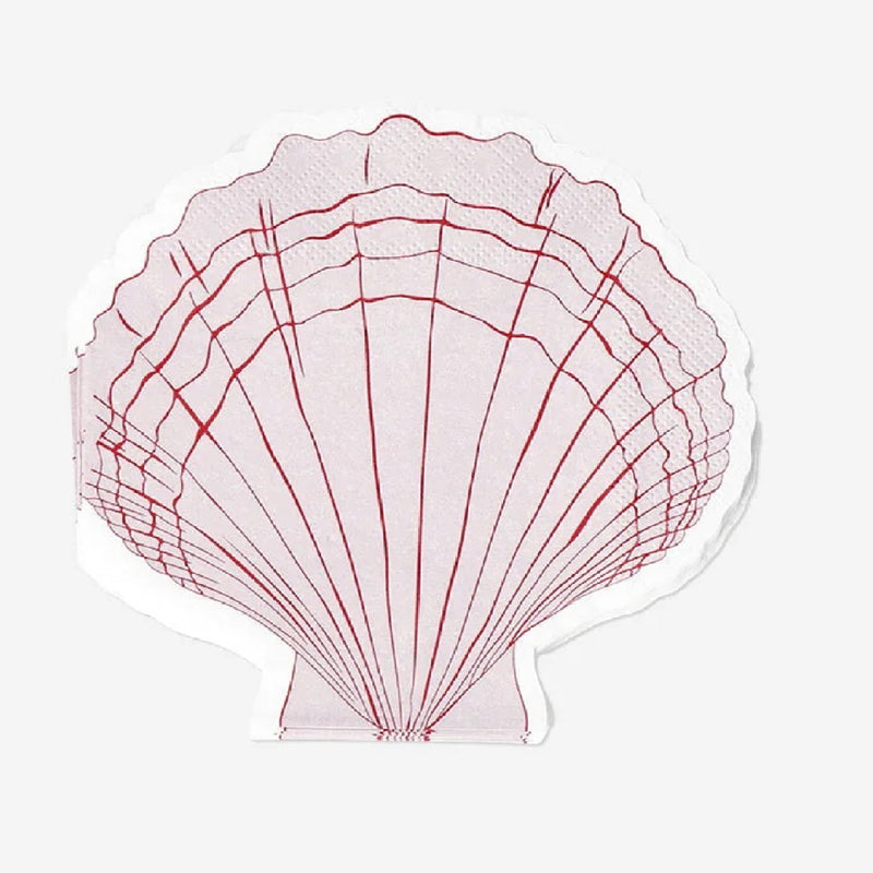 Pink Seashell napkins - 16 pcs