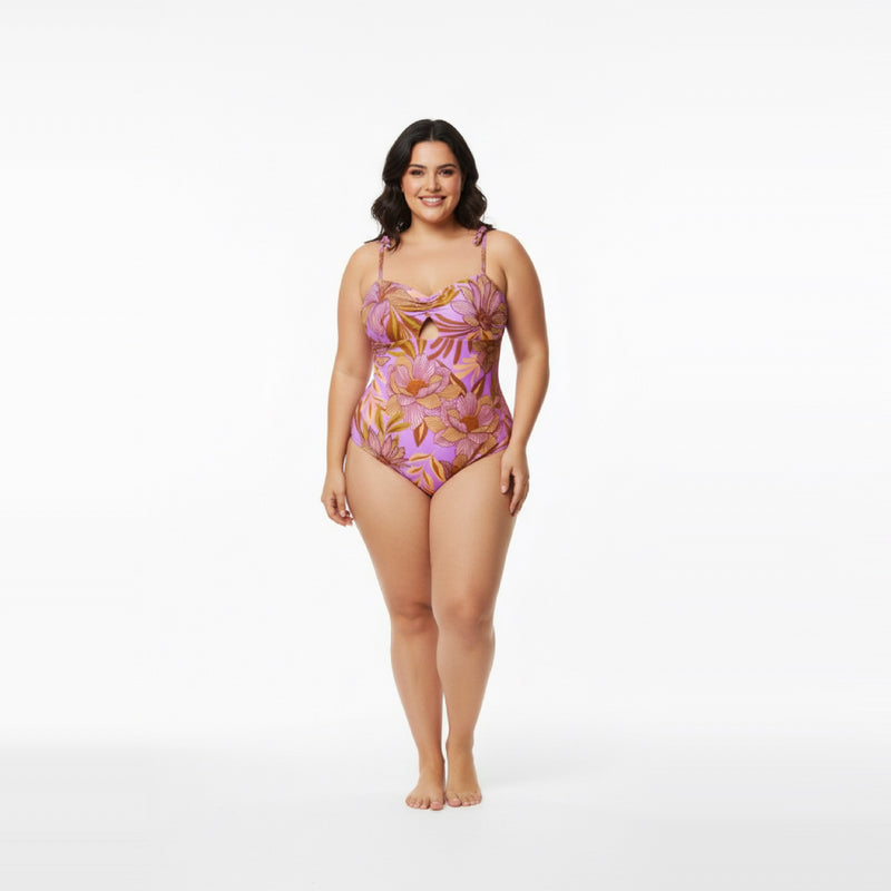 Rich Jungle Tie Strap Cheeky One Piece