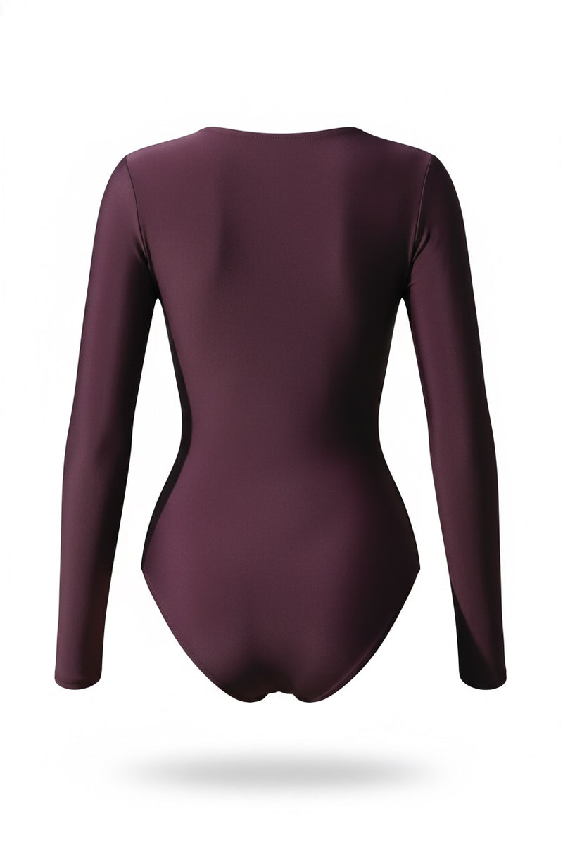 Boho Rhapsody Wrap Front Rashguard Swimsuit