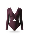Boho Rhapsody Wrap Front Rashguard Swimsuit