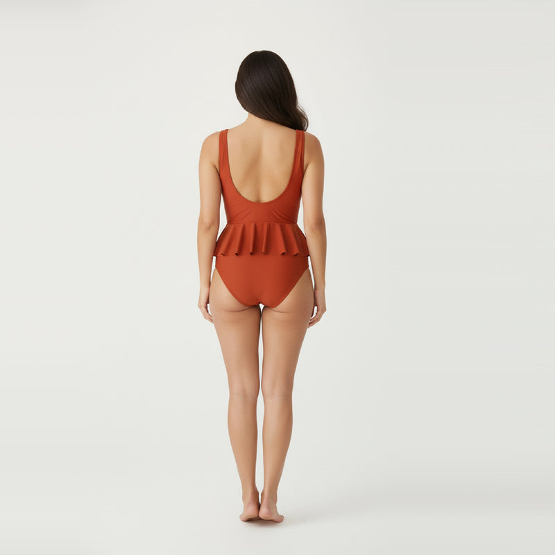 Flounce Peplum Swimsuit