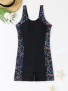 Scoop Neck Boyleg Swimsuit