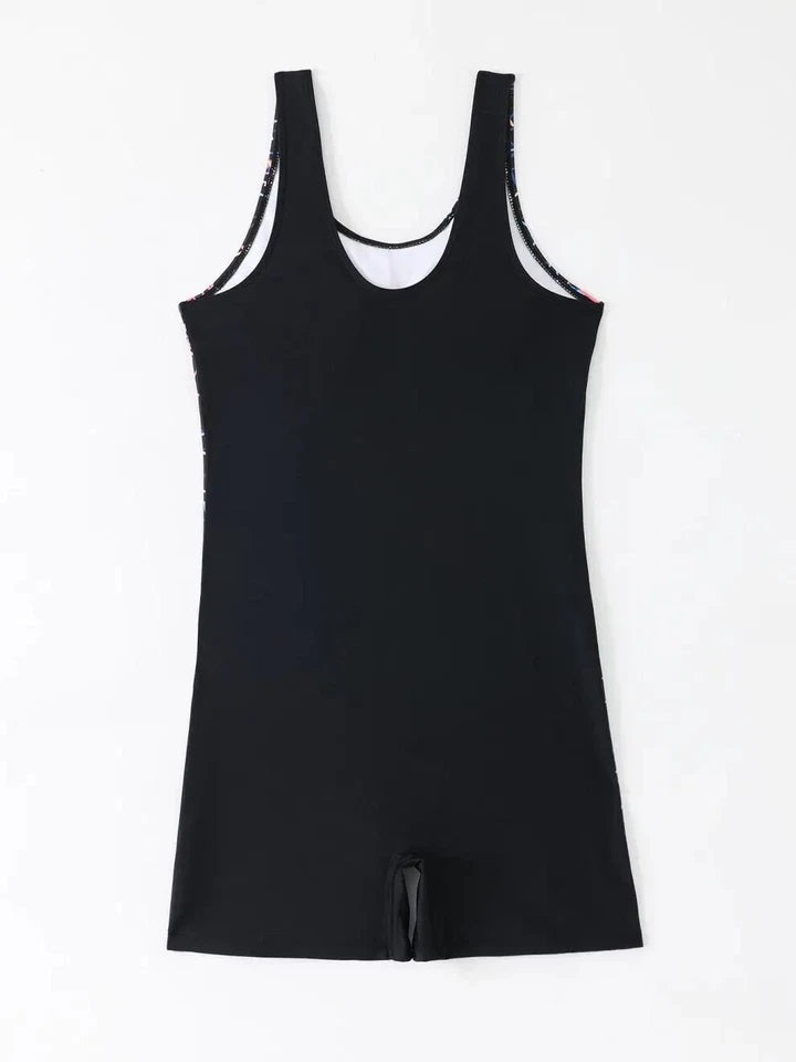 Scoop Neck Boyleg Swimsuit