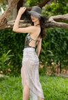 Shimmer Steel Gather Swimsuit