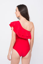 Ruffle Senora One Shoulder Swimsuit