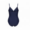 Scalloped Ruched One Piece