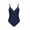 Scalloped Ruched One Piece