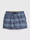 Geometric Leaf Print Swim Shorts