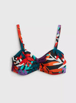 Tropical Leaf Bandeau Bikini Set