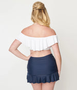 High Waisted Tummy Control Ruched Swim Skirt