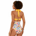 Halter Neck Cut-Out Ruched Swimsuit