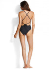 Seafolly Sun Temple Deep V Maillot