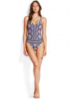 Seafolly Sun Temple Deep V Maillot