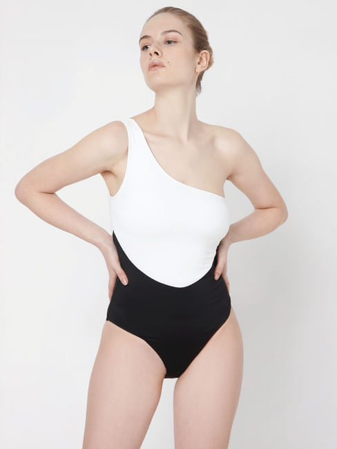 Monochrome Swimsuit - Swimwear Solid COlour - Online Swim SHop - The Beach COmpany