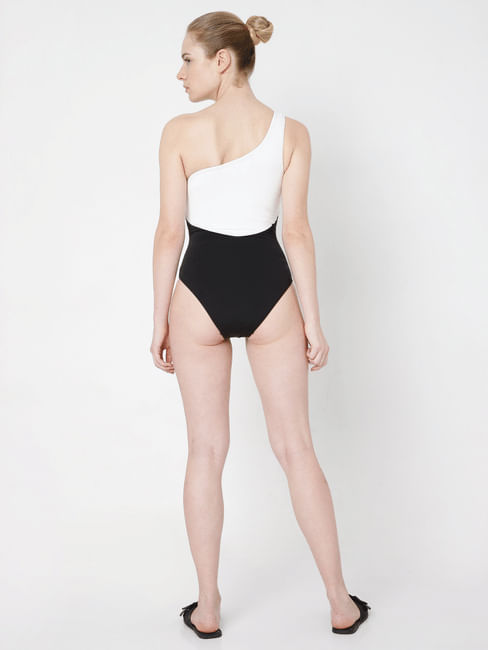 Monochrome Swimsuit - Swimwear Solid COlour - Online Swim SHop - The Beach COmpany