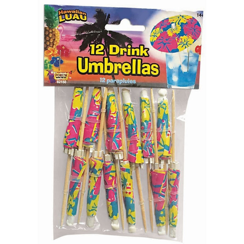 Luau Drink Umbrellas (Pack of 12)