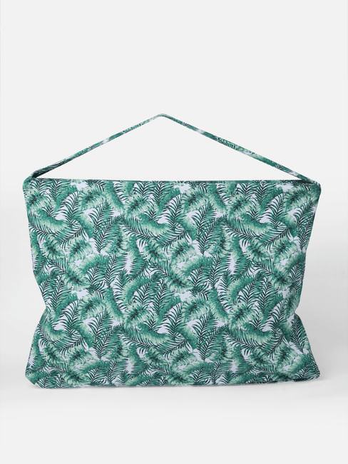 Green Organic Cotton Tropical Tote Bag