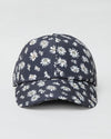 Black Floral Print Cap