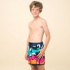The Beach Company India - buy boys swimming shorts online - Sunset Print Swimming Shorts for boys - kids swimwear - printed swim shorts for young boys