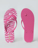 Pink Printed Flip Flops