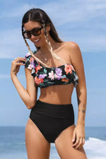 The Beach Company - one shoulder bikini set -high waist bottoms -online store for swimming costumes