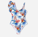 Floral Cutout U-Wire Ruffle Monokini