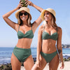 Fern Green Push Up Bikini Set (Pack of 3)