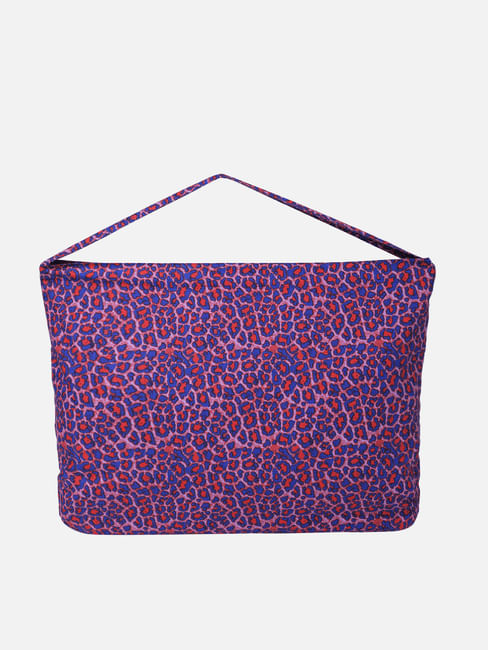 Purple Animal Print Cotton Tote Bag