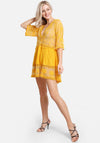 Yellow Floral Lace Beach Cover Up