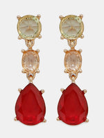 Red Rhinestone Earrings