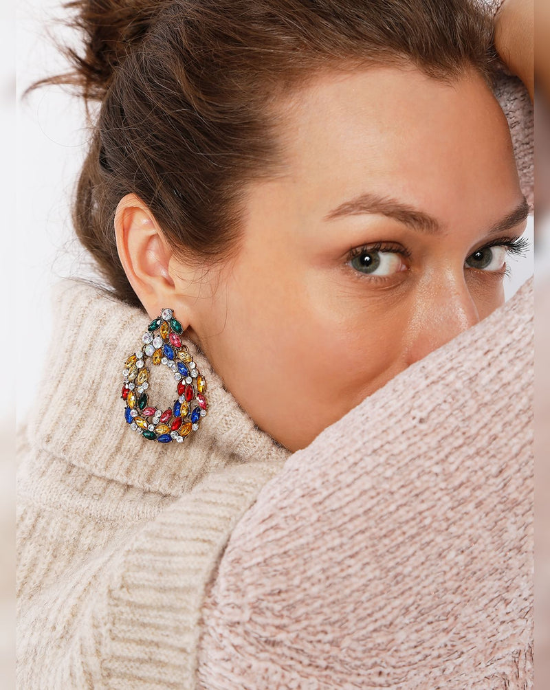 Multicolour Stone Earrings