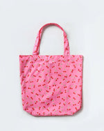 Pink Cherry Print Tote Bag