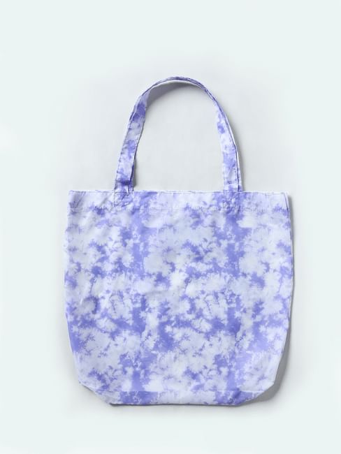 Purple Tie Dye Tote Bag