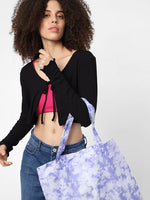 Purple Tie Dye Tote Bag