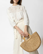 Beige Straw Bag