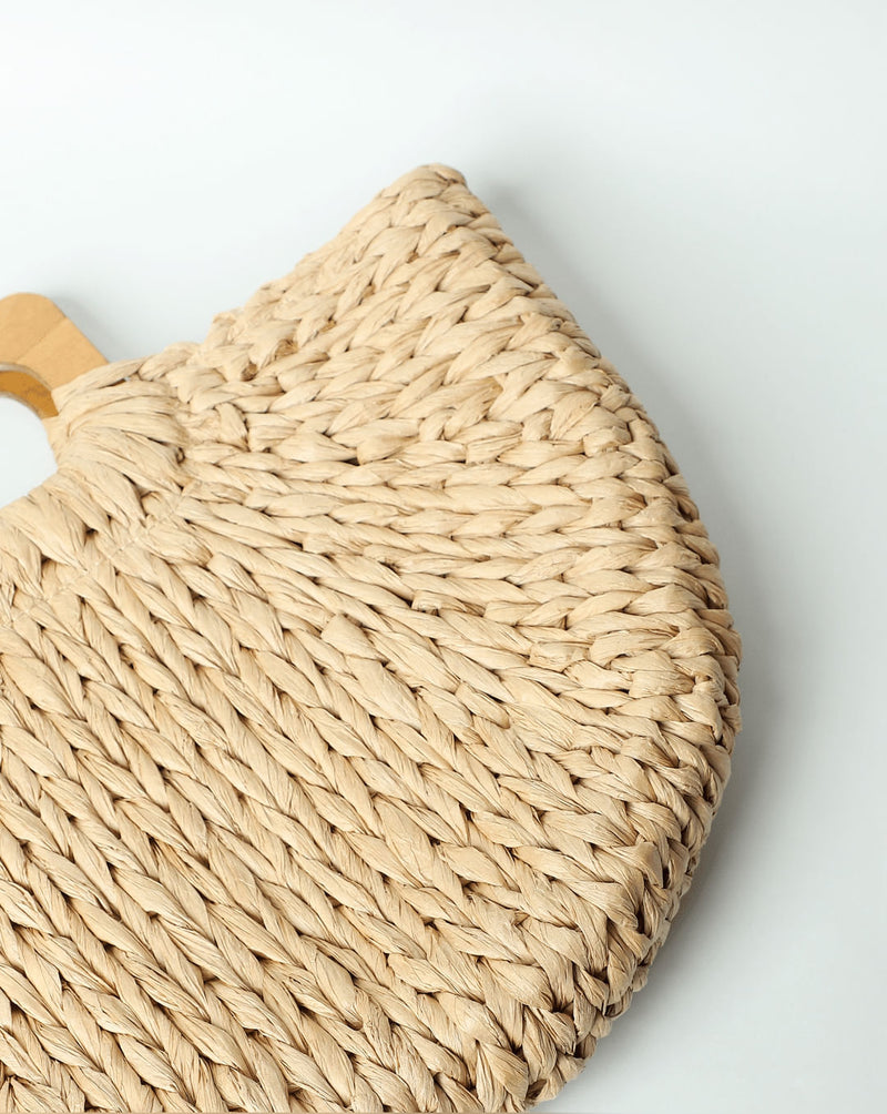 Beige Straw Bag