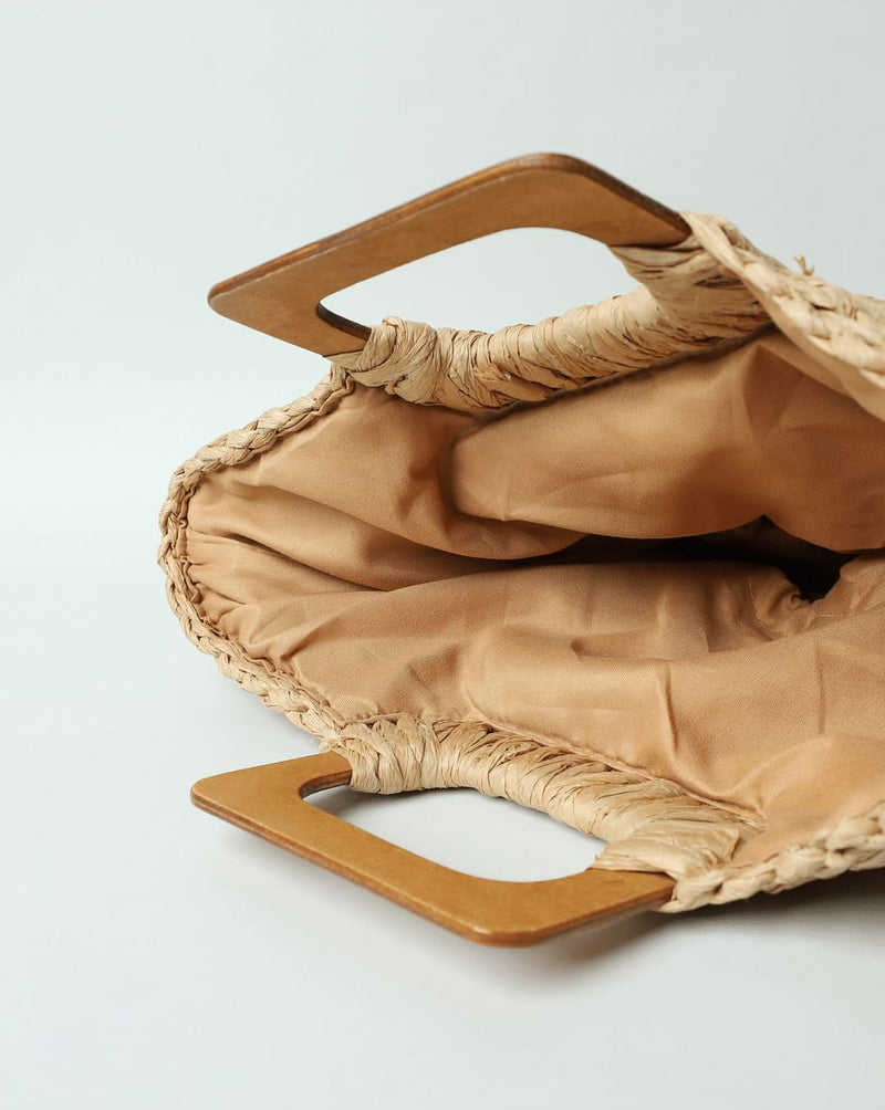 Beige Straw Bag