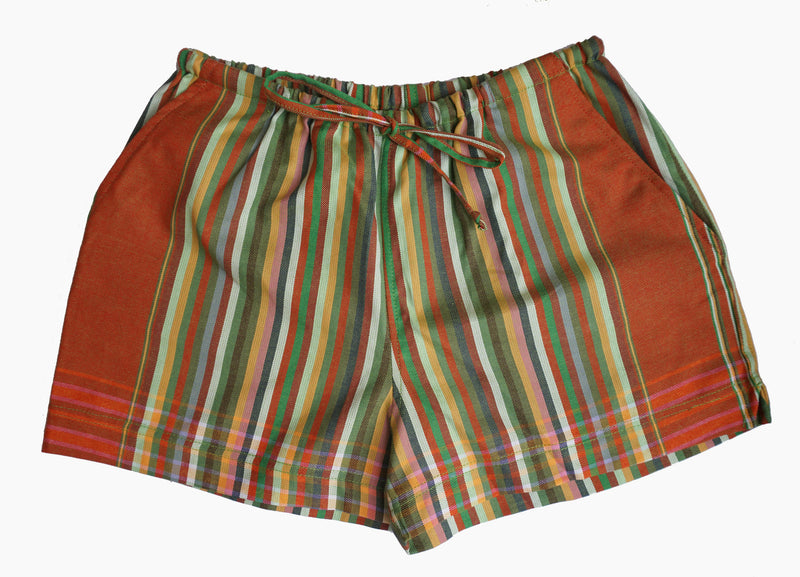 Multi-Striped Kikoy Shorts