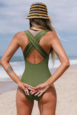 Essential Space Plunge Cross Back One Piece