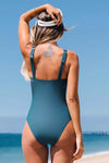 Spliced One-Piece Swimsuit