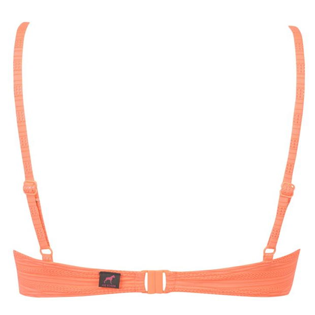 Neon Orange Crop Bikini Set