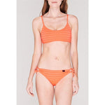 Neon Orange Crop Bikini Set