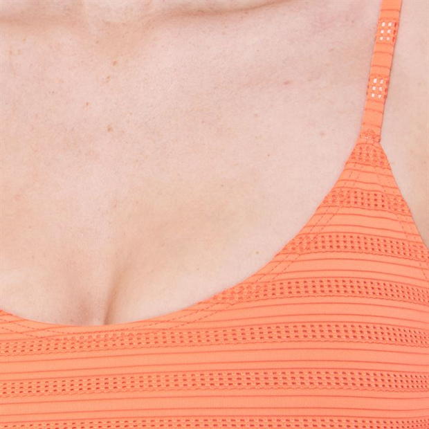 Neon Orange Crop Bikini Set