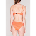 Neon Orange Crop Bikini Set